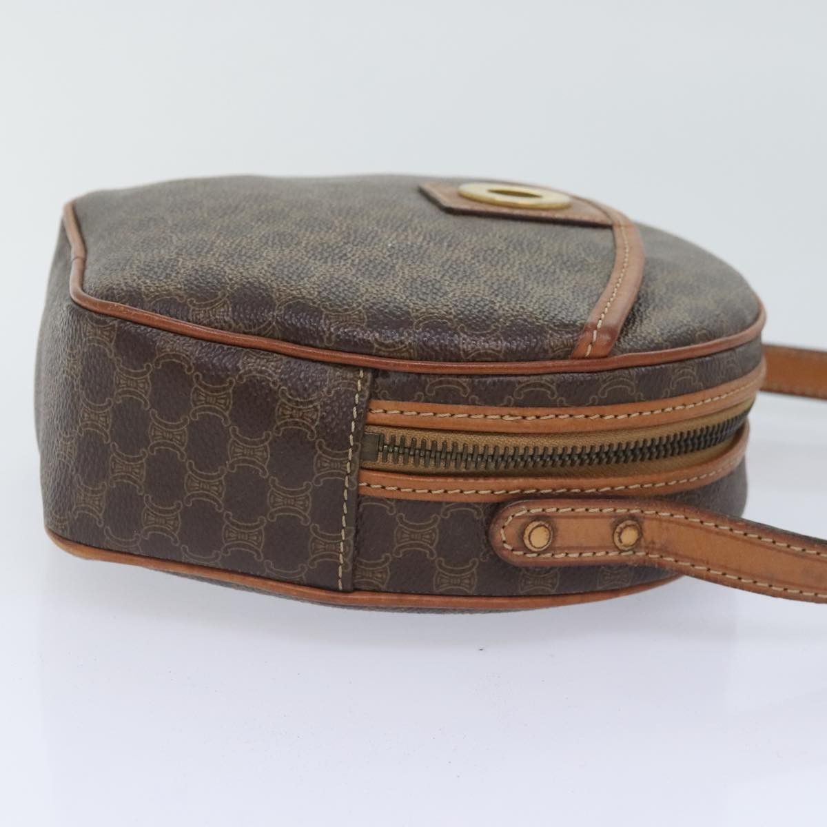 Celine CELINE Macadam Canvas Shoulder Bag Pvc Leather Brown Gold Size ONE SIZE - 5 Thumbnail