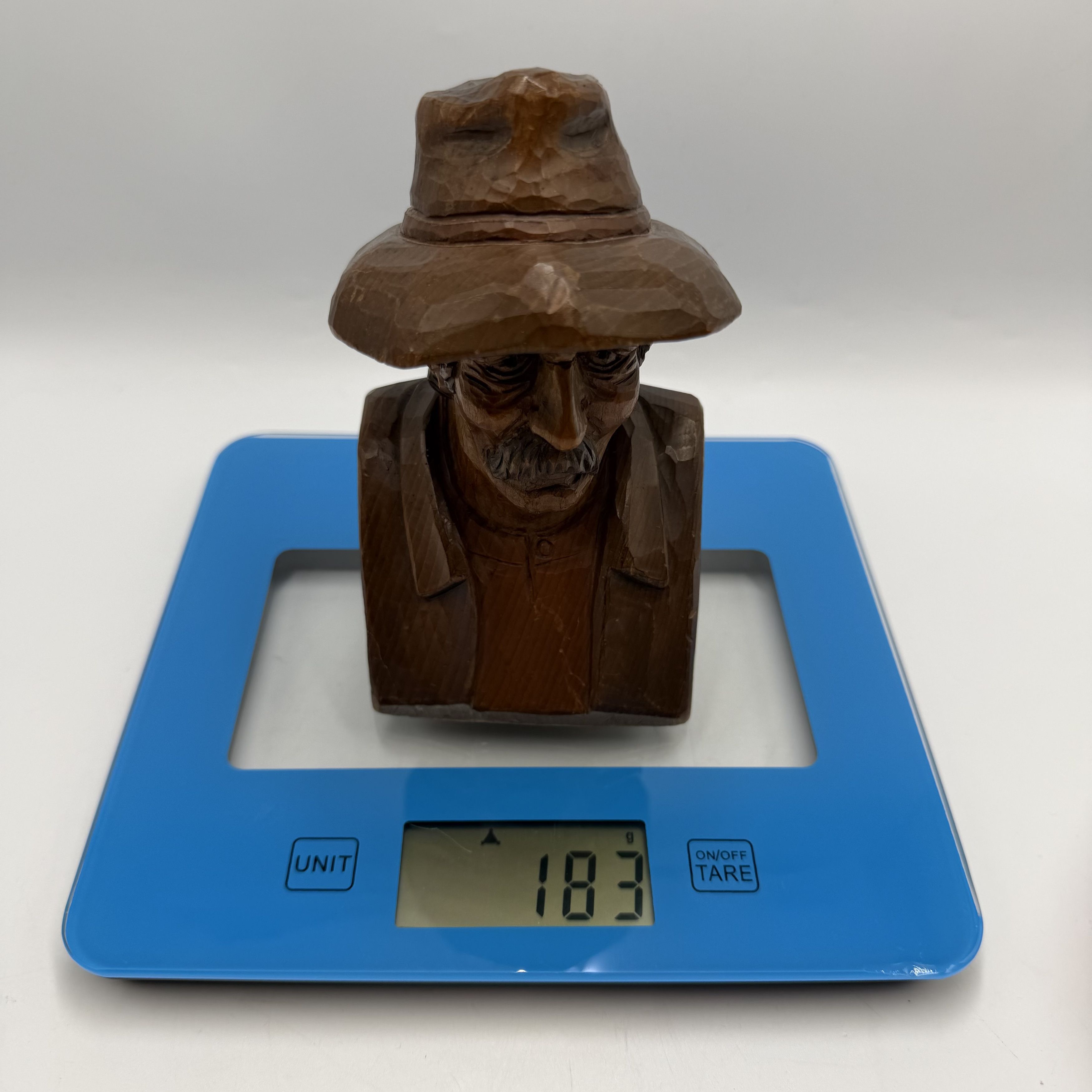 Vintage Antique Hand-Carved Wooden Hutsul Peasant Bust Folk Art Size ONE SIZE - 9 Thumbnail