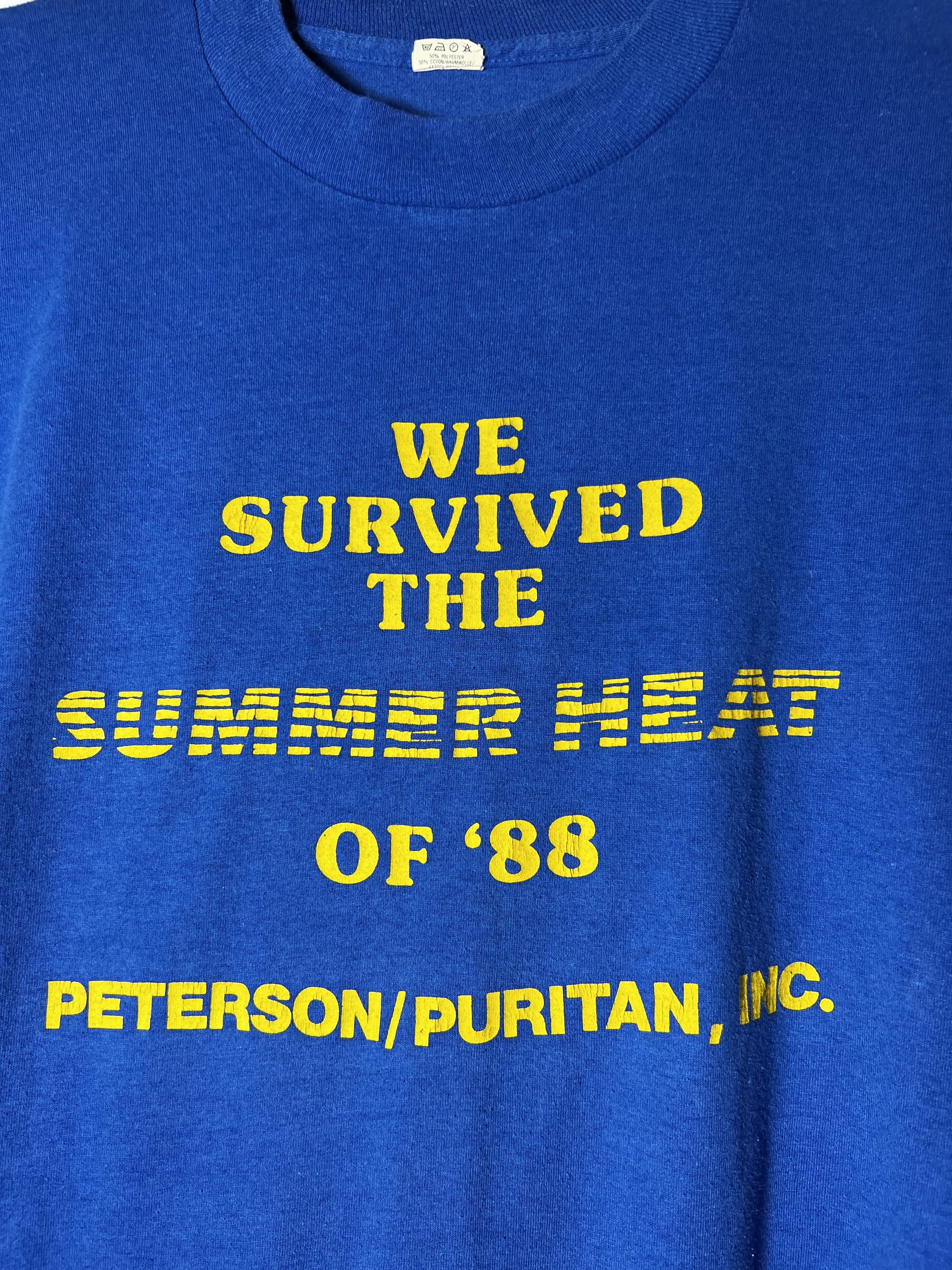 Vintage Vintage 1980's "We Survived the Summer Heat of '88" T-Shirt Size US L / EU 52-54 / 3 - 2 Thumbnail