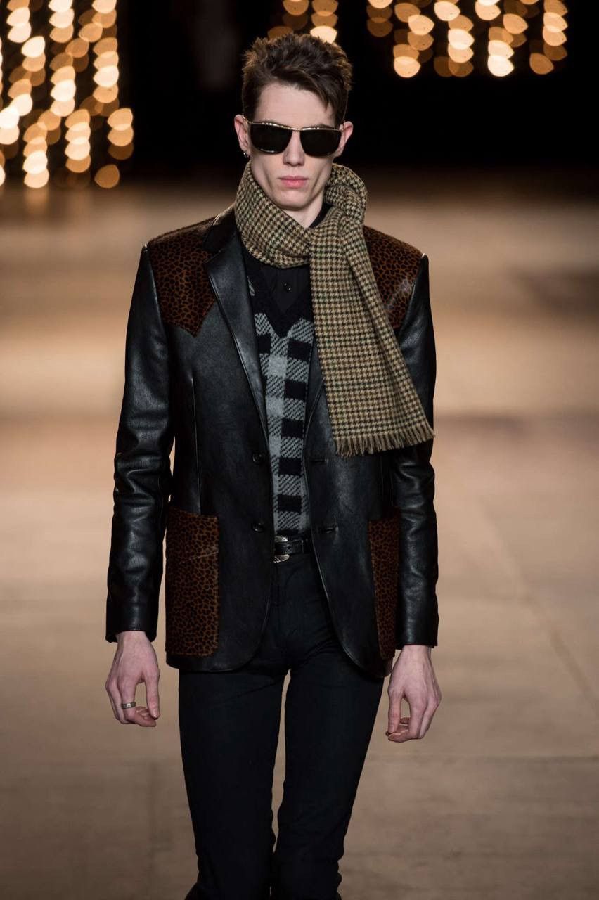 Hedi Slimane × Saint Laurent Paris FW14 Saint Laurent by Hedi Slimane Wool Checkered Sweater Size US S / EU 44-46 / 1 - 2 Thumbnail