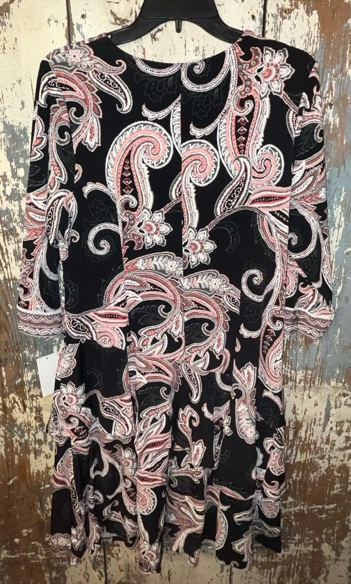 Designer NWT Signature by Robbie Bee 1X dress black paisley Size XL / US 12-14 / IT 48-50 - 5 Thumbnail