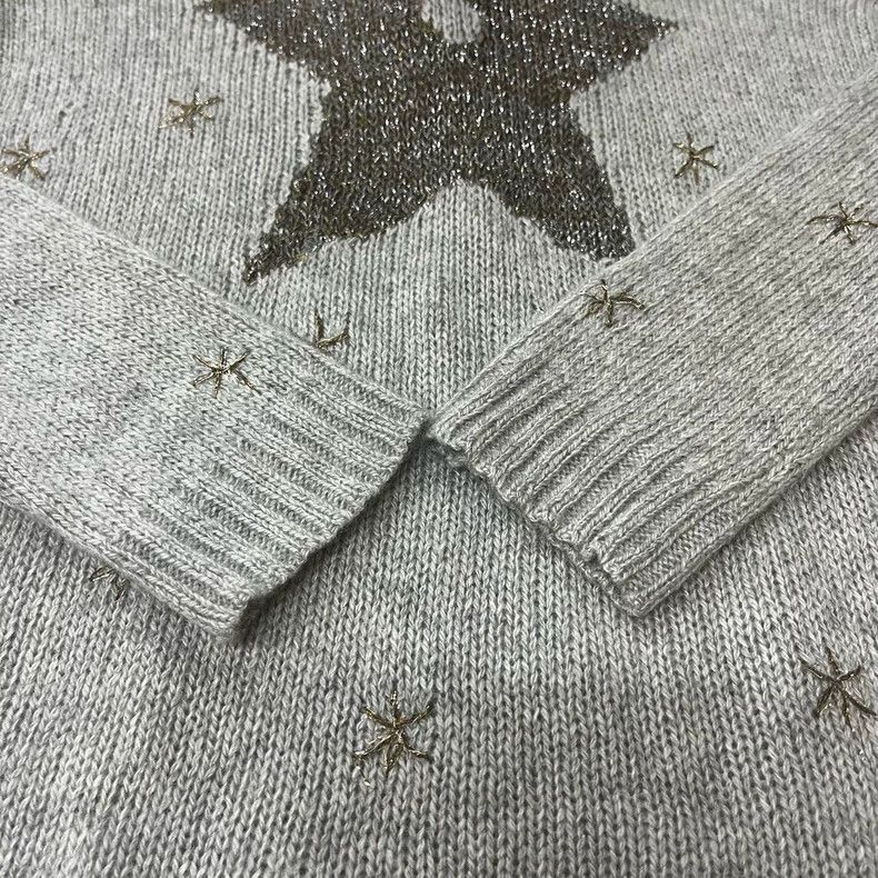 Dior Dior Gray star cashmere sweater Size XXS / US 00 / IT 34 - 4 Thumbnail