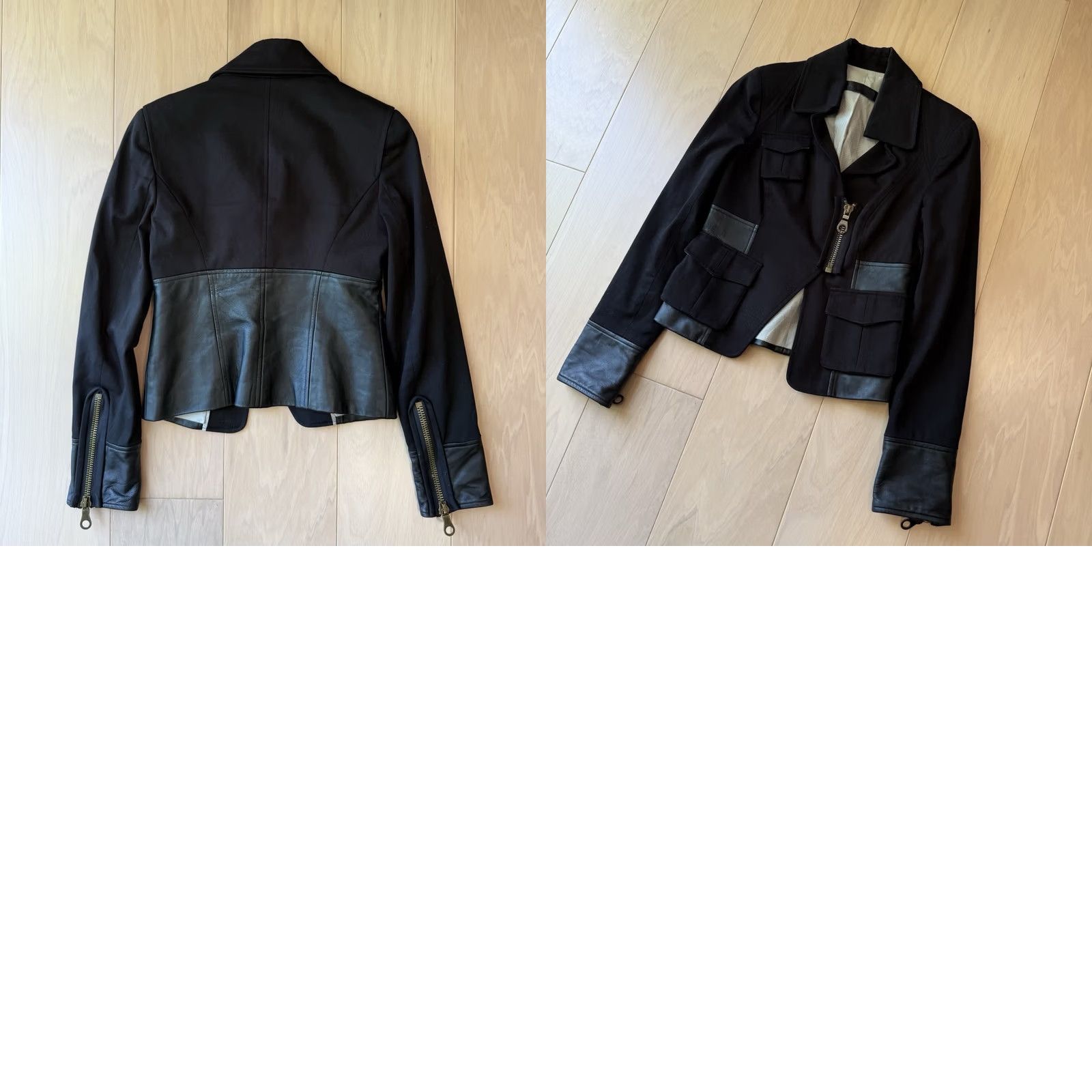 L.A.M.B. VINTAGE L.A.M.B. Motorcycle Jacket Women's 2 Black Blazer Designer New York Glam Size XS / US 0-2 / IT 36-38 - 8 Thumbnail