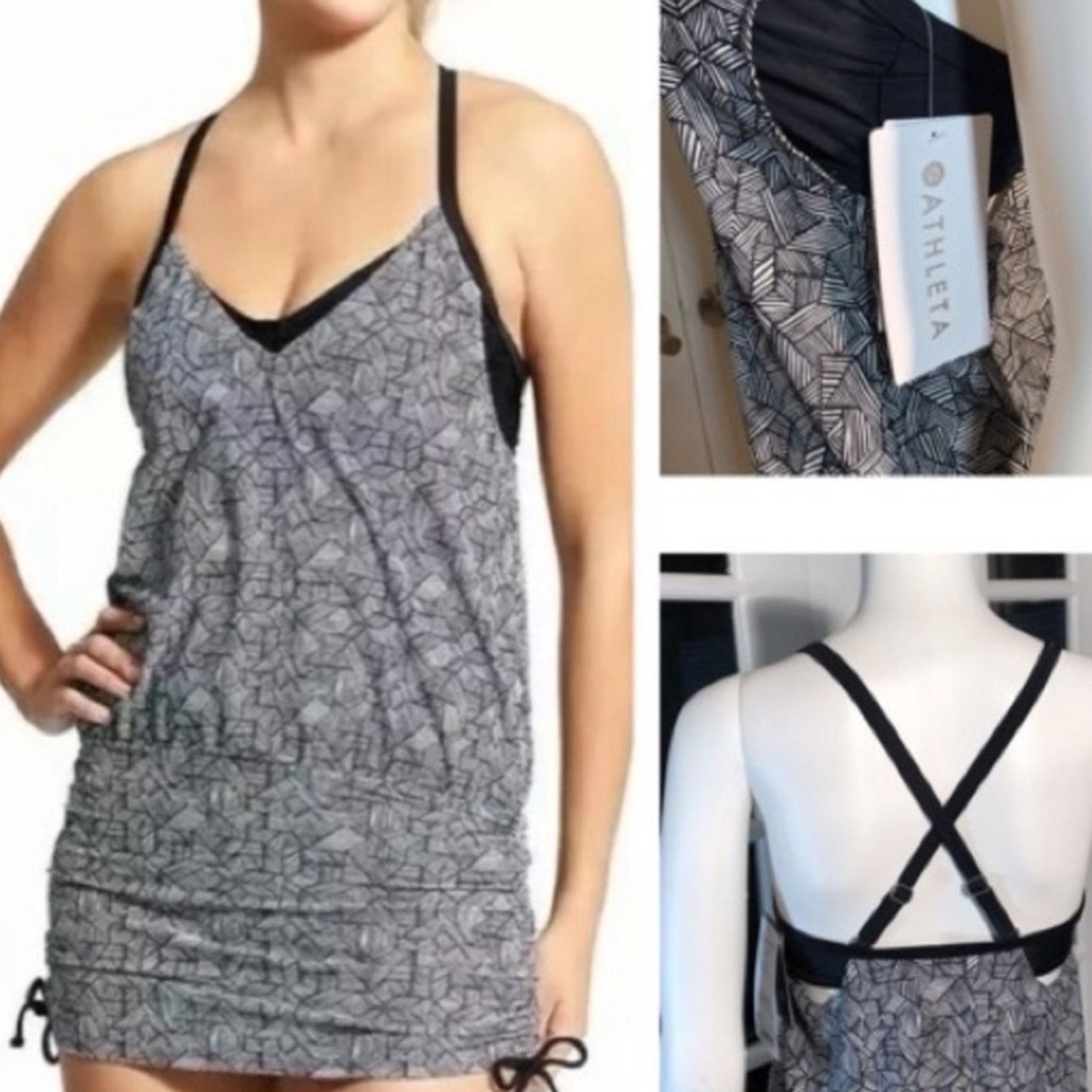 Athleta ATHLETA Laguna Side Scrunch Tankini NWT in Size 32B/C Size ONE SIZE - 1 Thumbnail