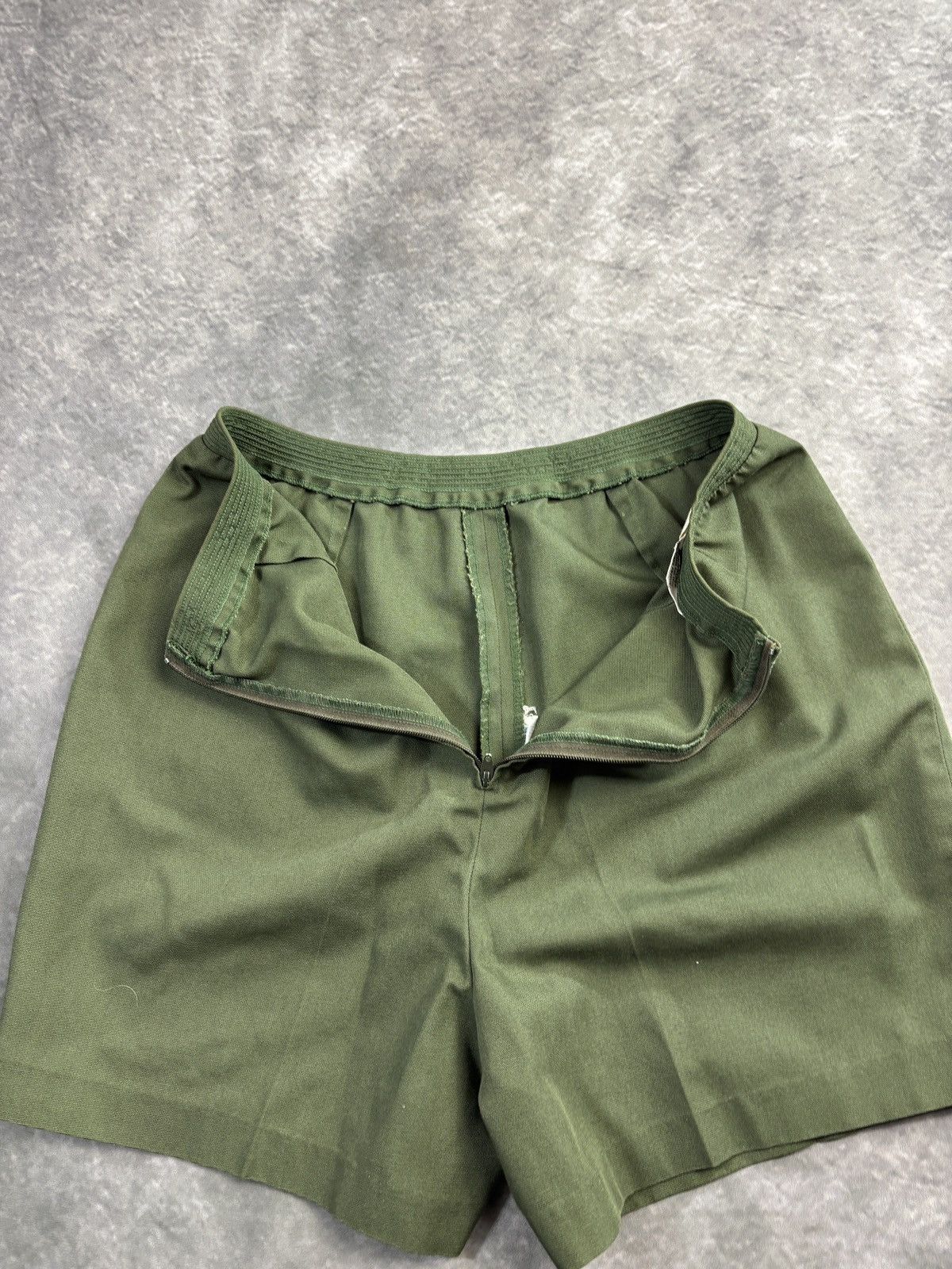 Vintage 1970s Womens Shorts Vintage Summer Koret Perma Press Backzip Size 36" / US 14 / IT 50 - 4 Thumbnail