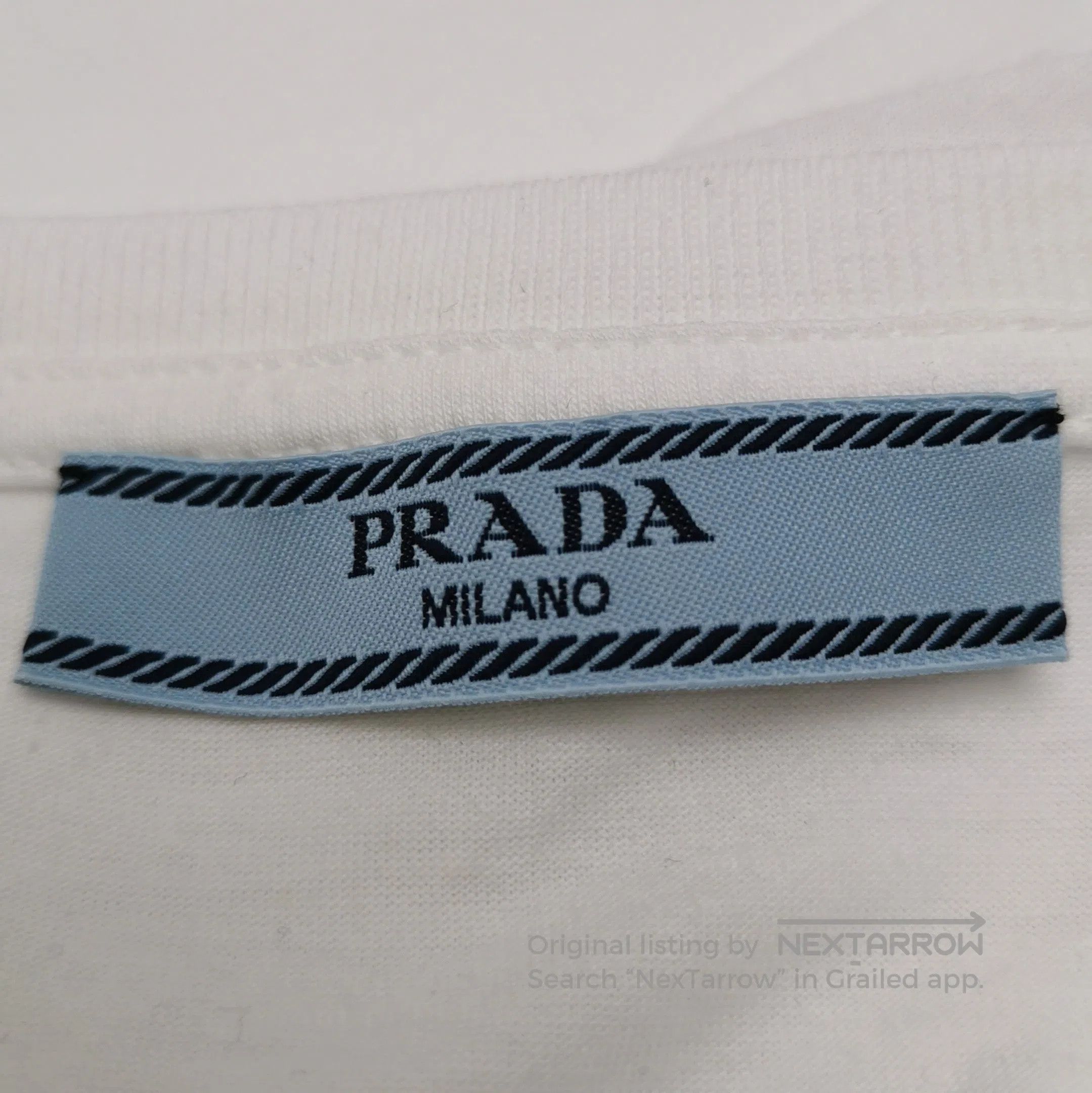 Prada Prada Classic Cotton Crew Neck T. Size L / US 10 / IT 46 - 3 Thumbnail