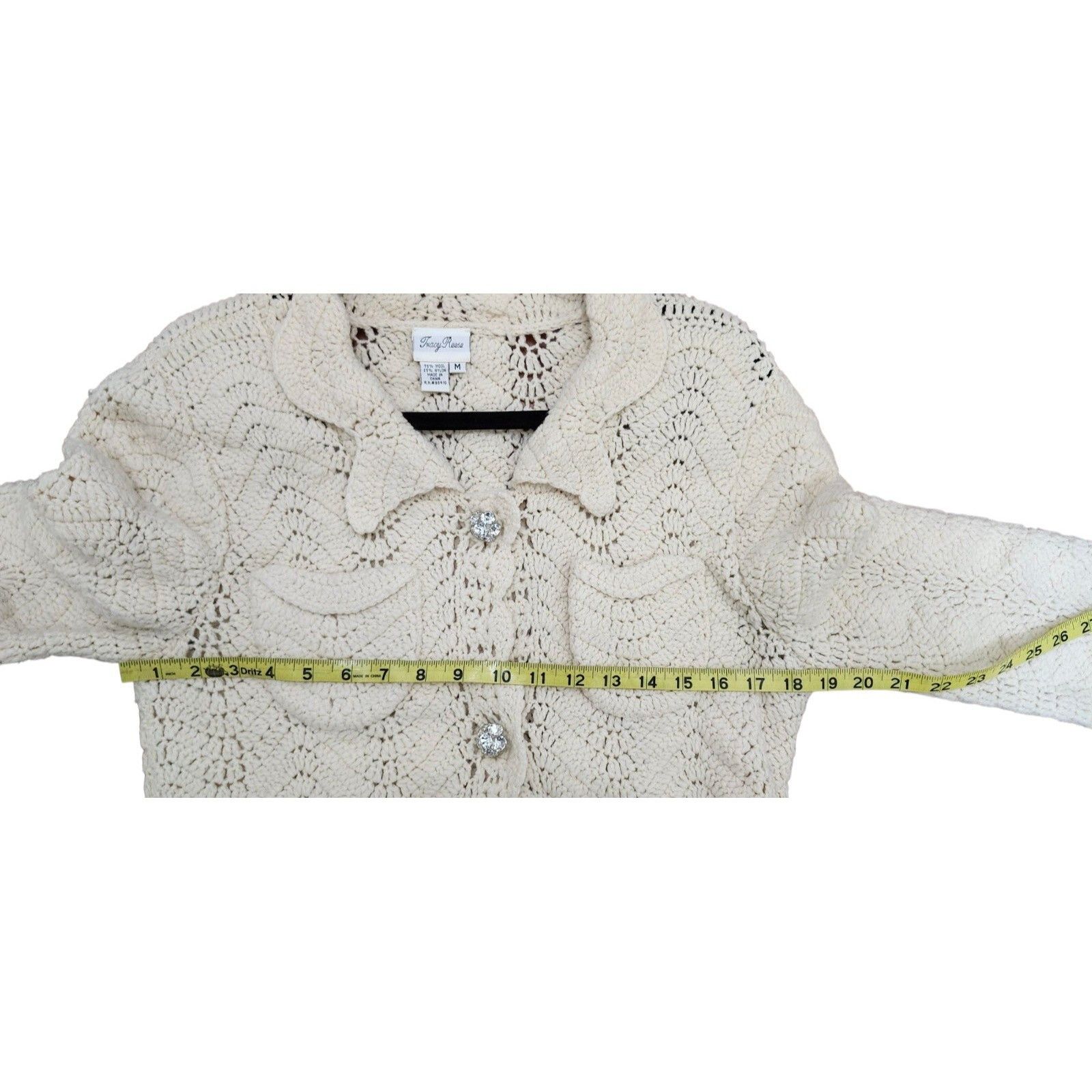 Anthropologie Tracy Reese for Anthropologie Crochet Occasion Cardigan M Size M / US 6-8 / IT 42-44 - 10 Thumbnail