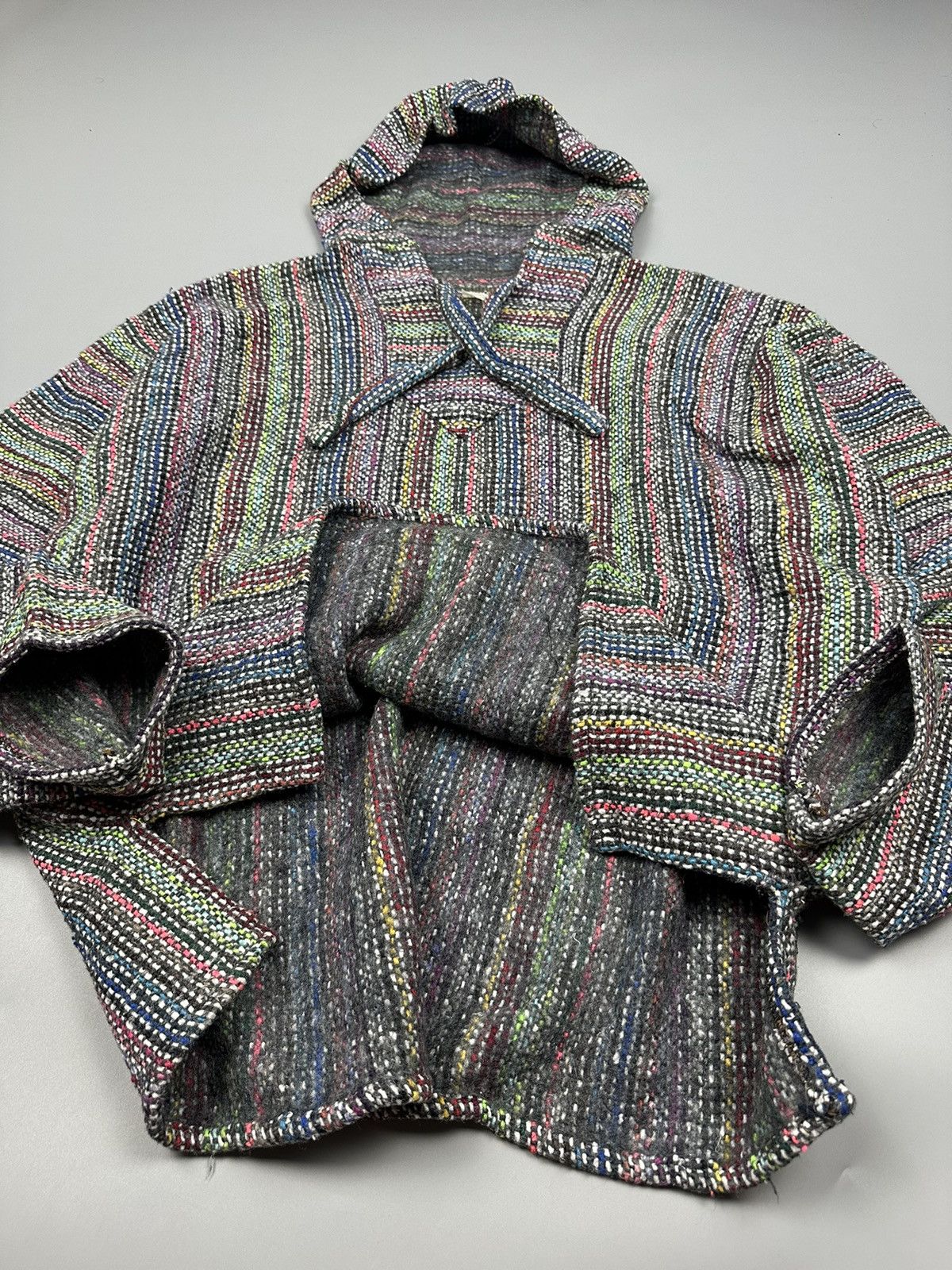 If Six Was Nine Vintage Artesanias Multi Colour Anorak Hooded Knitwear Size US XL / EU 56 / 4 - 6 Thumbnail
