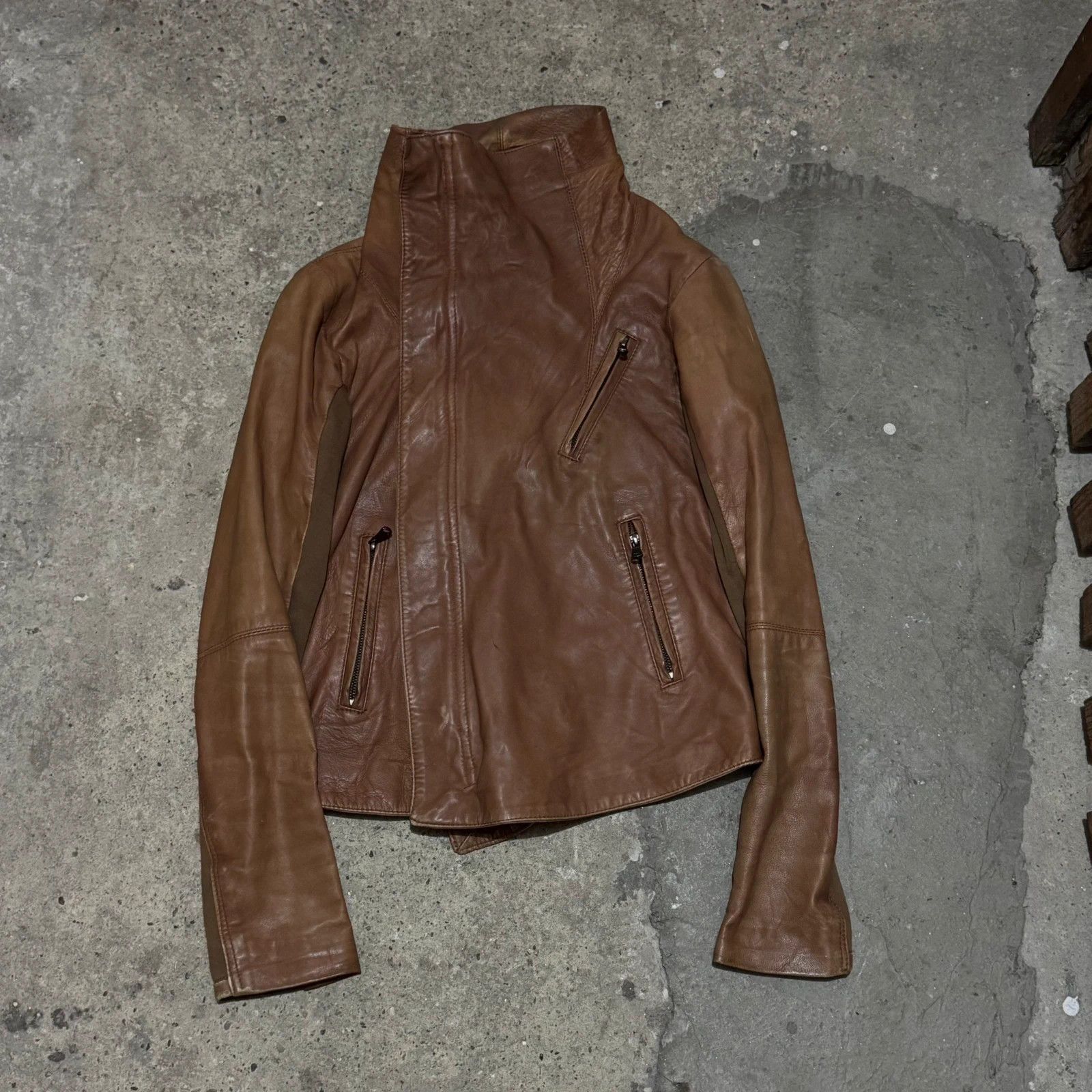 Other Rick owens style leather jacket Size S / US 4 / IT 40 - 1 Thumbnail