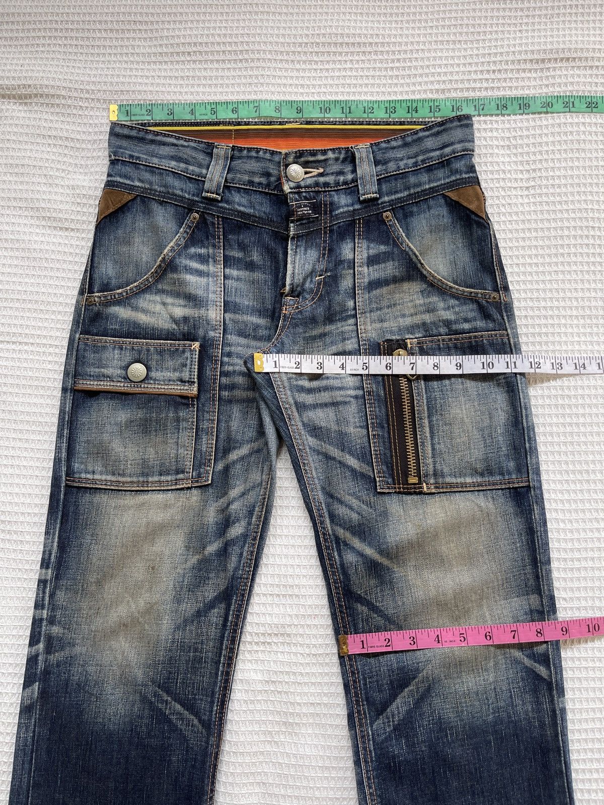 Edwin Last Drop🔥Rare🔥Vintage EDWIN BLUE TRIP Bush Pant Jeans Size US 33 - 12 Thumbnail