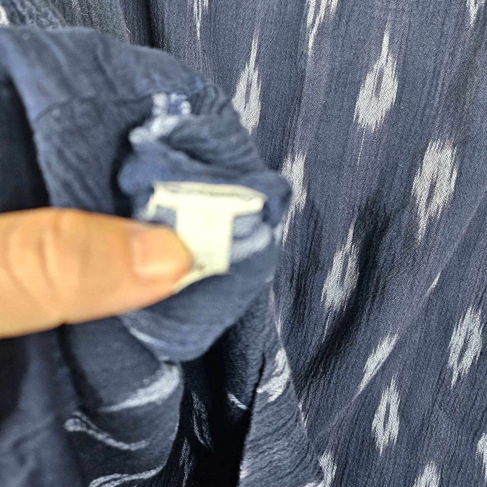 Eileen Fisher EILEEN FISHER PETITES Skirt A-Line Pull-On Ikat Blue Short N/A Mens? Size 24" / US 00 / IT 34 - 4 Thumbnail