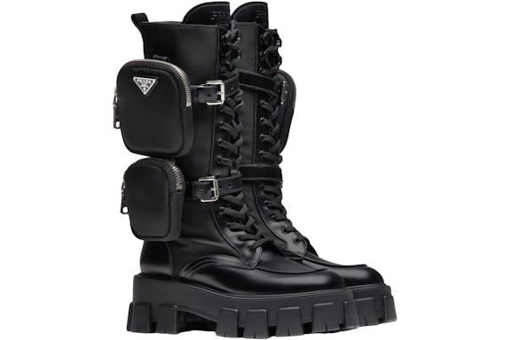 Prada Prada Monolith Leather Tall Boots Size US 9 / IT 39 - 1 Thumbnail