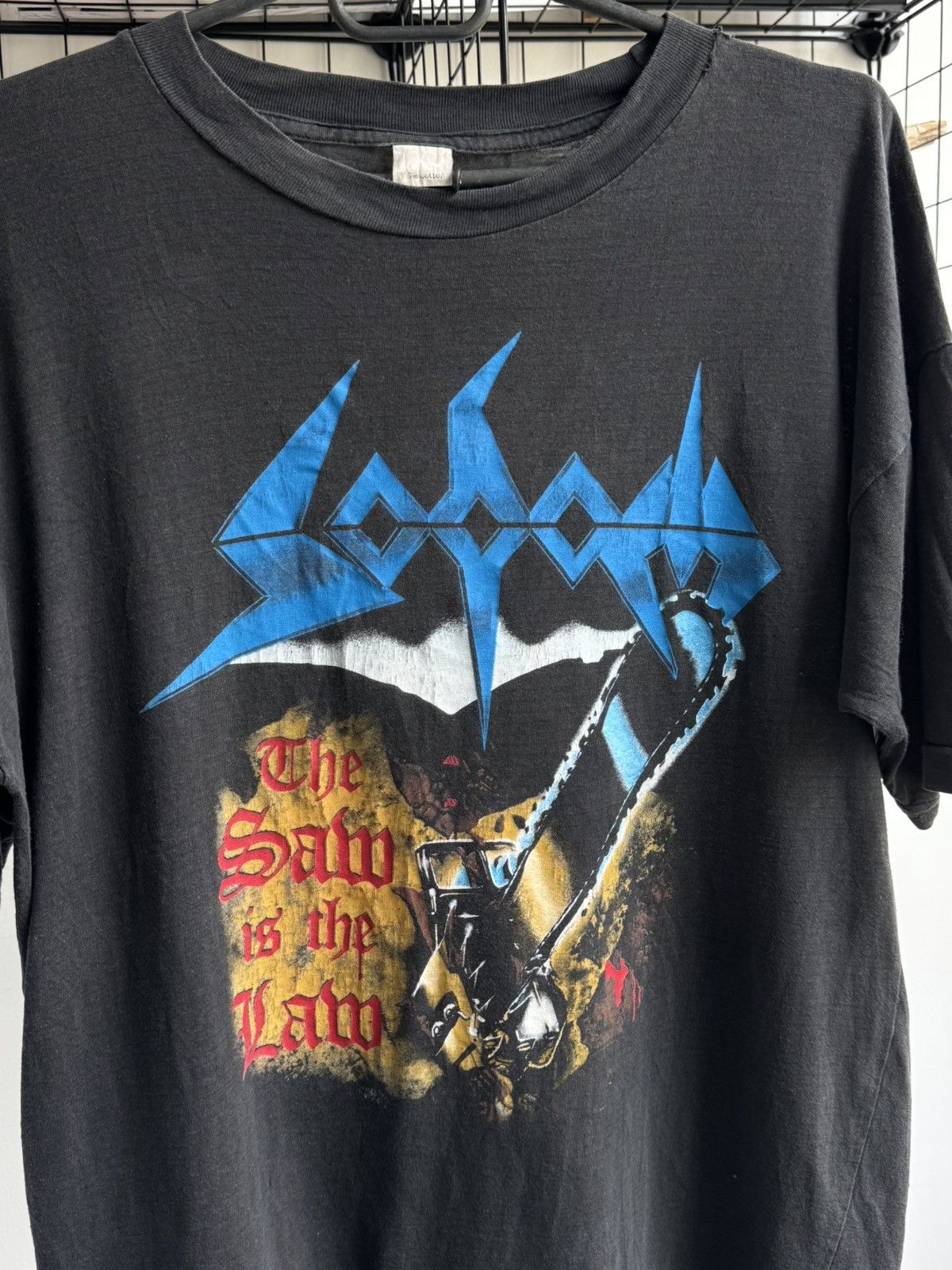 Band Tees Rare Vintage Sodom The Saw Is The Law Trashed T-shirt Size US L / EU 52-54 / 3 - 2 Thumbnail