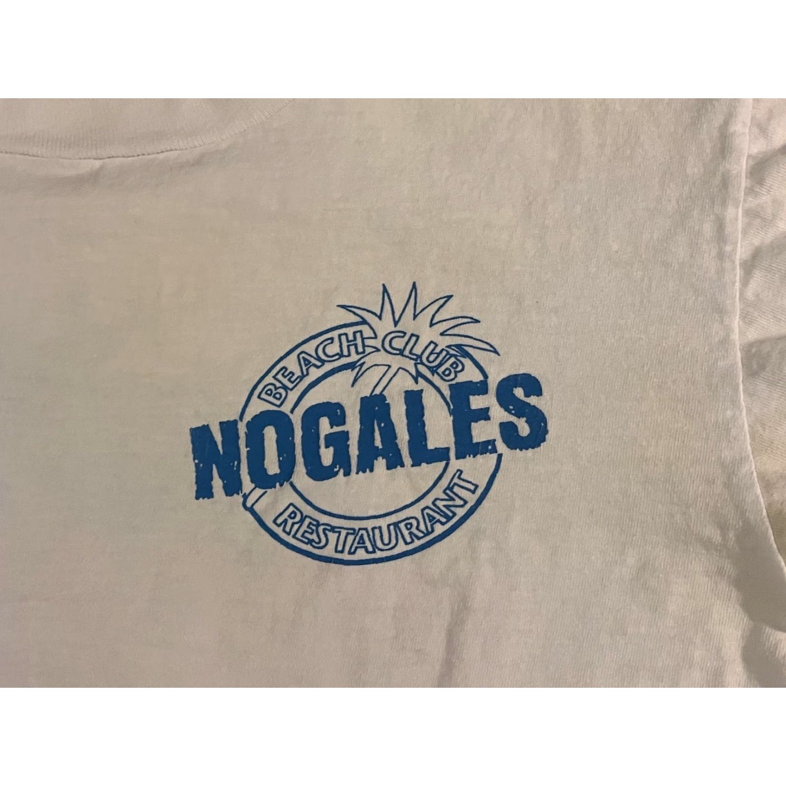 Vintage VINTAGE Nogales Beach Club Arizona Shirt Men’s Large White Double-Sided 90s T-Shirt Size US L / EU 52-54 / 3 - 4 Thumbnail