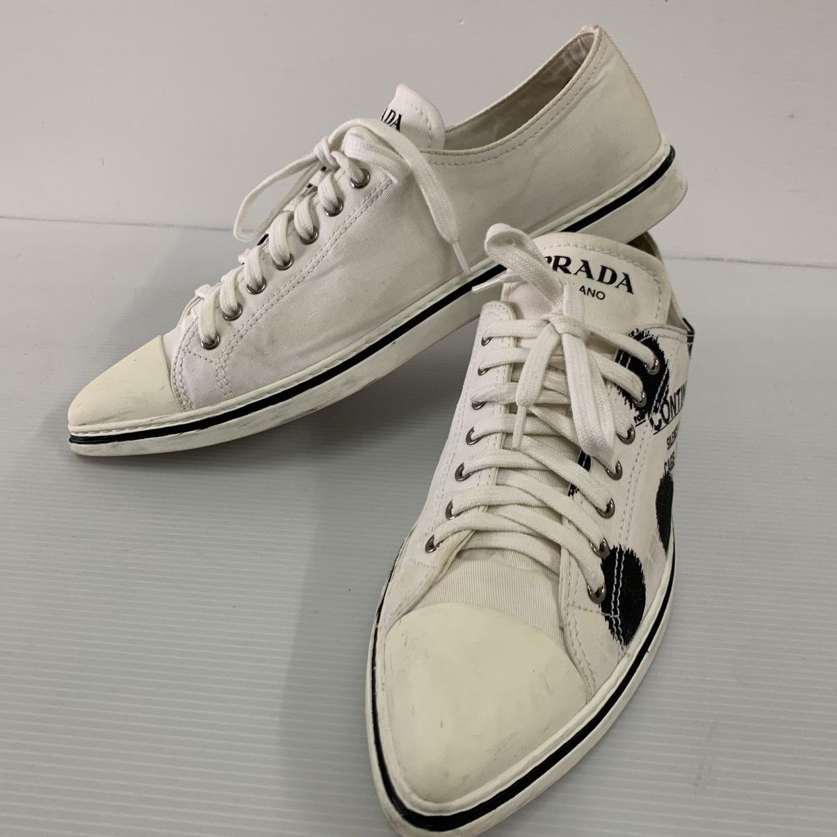 Prada PRADA POINTED-TOE GABARDINE WITH PRINT Shoes Size US 6.5 / EU 39-40 - 7 Thumbnail
