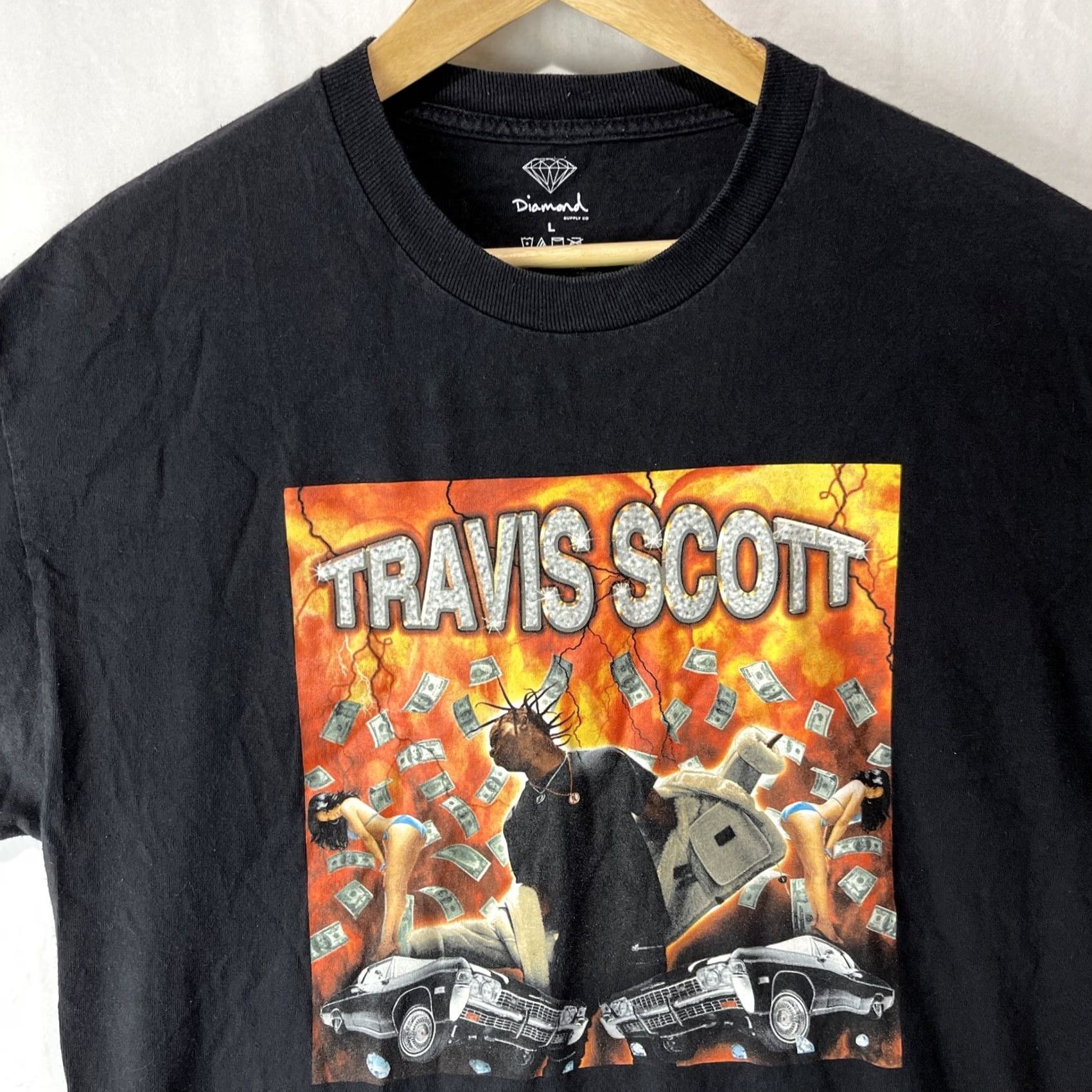 Diamond Supply Co. Travis Scott Shirt Mens Large Diamond Supply Co Hip Hop Tee Streetwear Adult Shirt Size US L / EU 52-54 / 3 - 3 Thumbnail