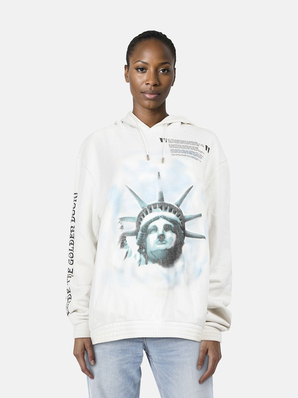 Off-White White Liberty Print Hoodie Size L / US 10 / IT 46 - 1 Thumbnail