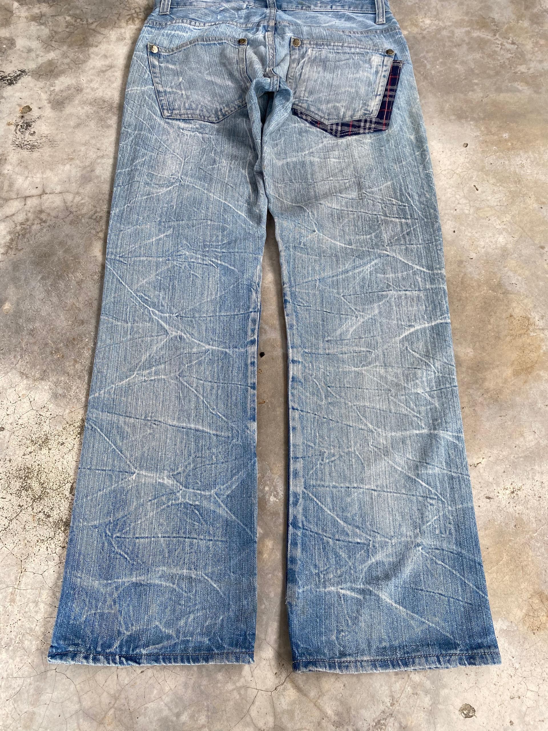If Six Was Nine 💥BEST OFFER💥WILD LITE SKULL BONES DISTRESSED DENIM Size US 32 / EU 48 - 2 Thumbnail