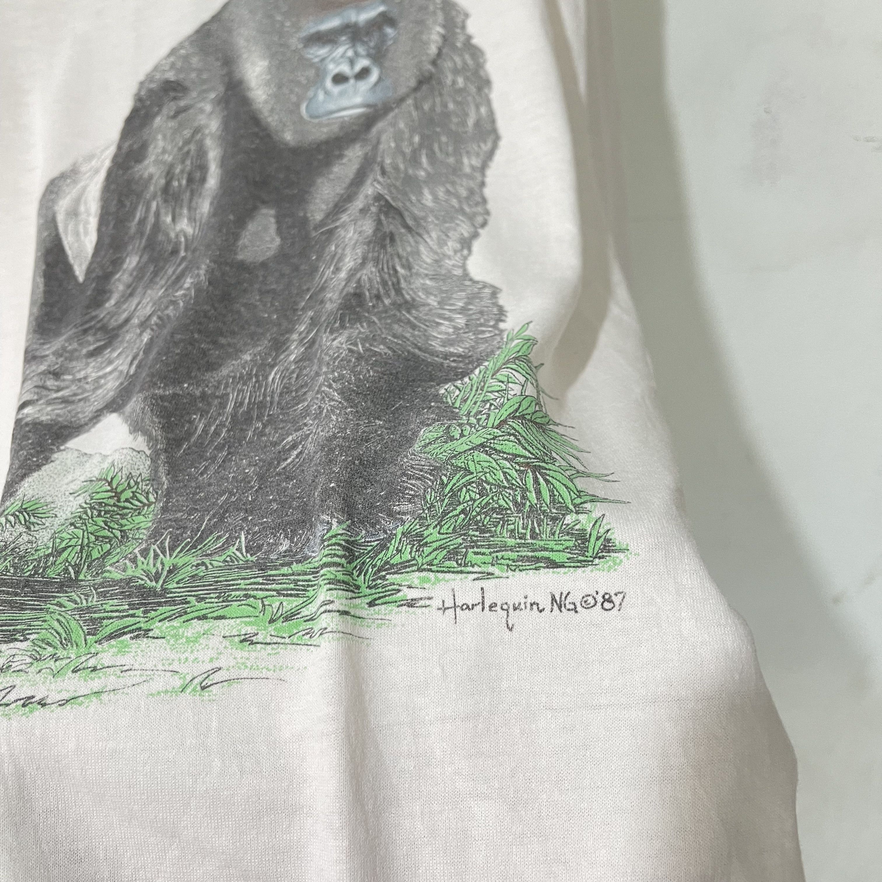 Vintage Vintage 80s Gorilla Wildlife T-Shirt Size US XL / EU 56 / 4 - 3 Thumbnail