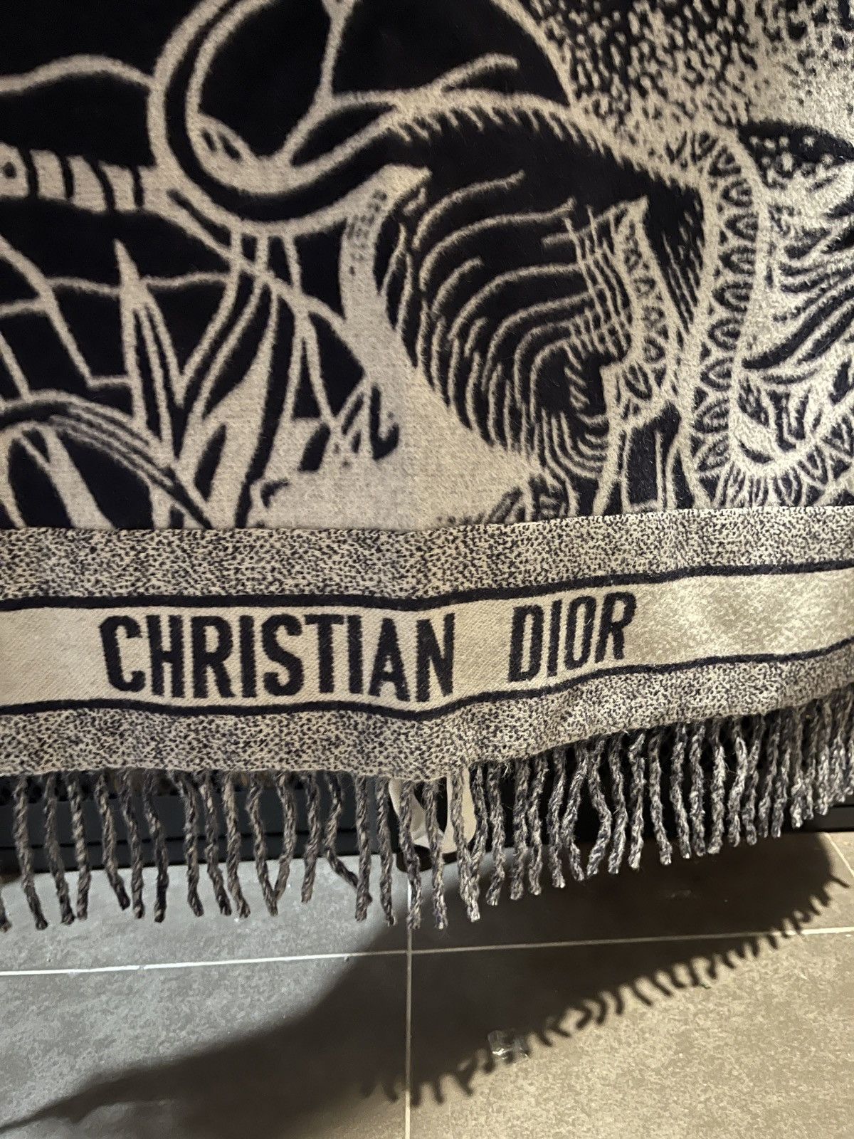 Dior Christian Dior Resort 2020 wool/alpaca long poncho Size ONE SIZE - 4 Thumbnail