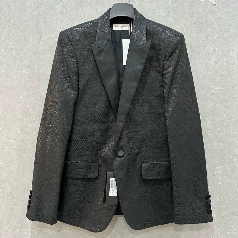 Saint Laurent Paris Saint Laurent Paris Black Smoking Blazer Size US M / EU 48-50 / 2 - 1 Thumbnail