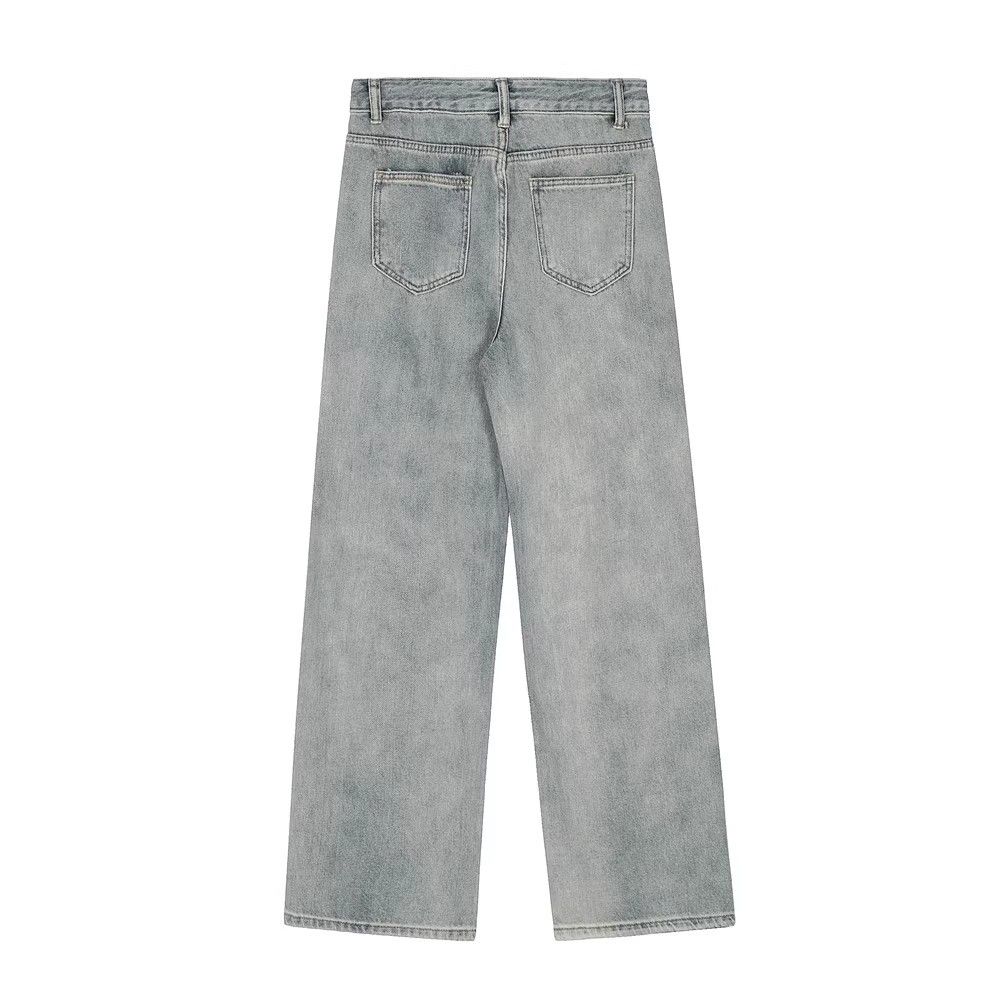 Japanese Brand × Jean Star embroidered American straight wide-leg jeans y2k Size US 32 / EU 48 - 2 Thumbnail