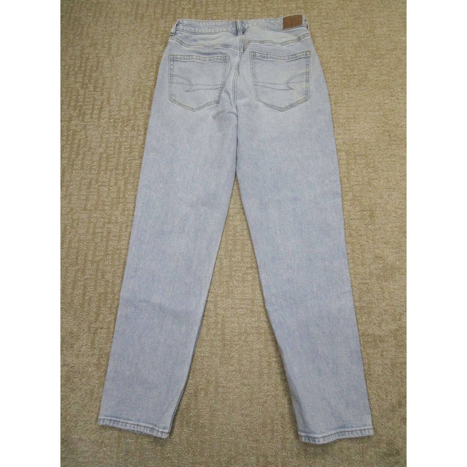 Vintage American Eagle Jeans Women 6 Light Blue High Rise 5-Pocket Denim Mom Style Tapered Pants Mens? Size 28" / US 6 / IT 42 - 3 Thumbnail
