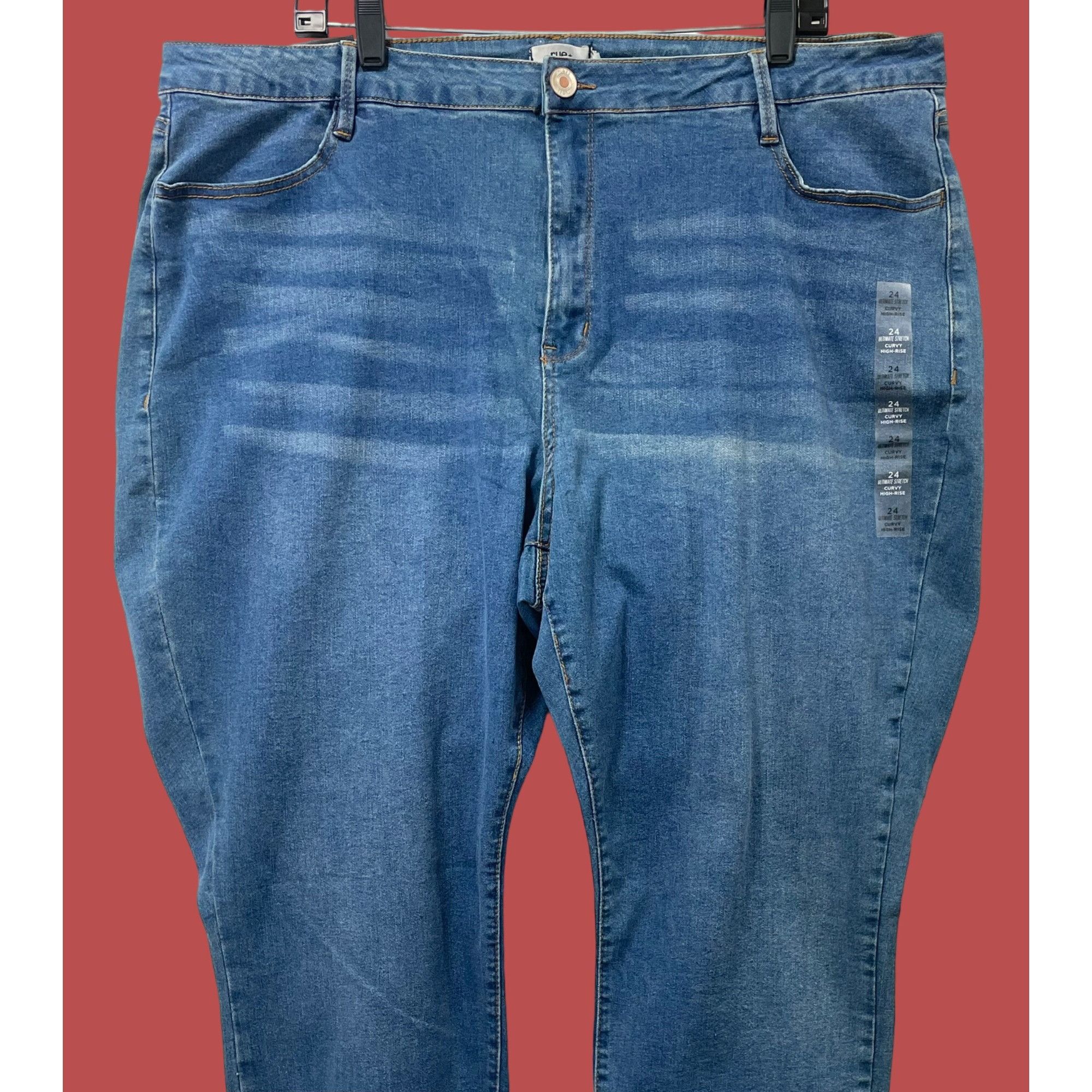 Other Rue + - Women's Ultimate Stretch Curvy High-Rise Jeans - Blu Size 42" / US 20 - 12 Thumbnail