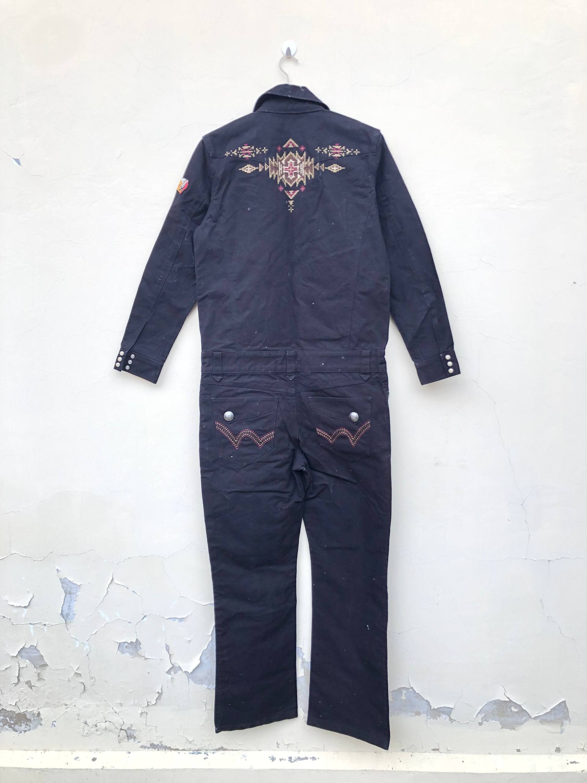If Six Was Nine Indians Motorcycle Overalls Fading Jeans Size US 34 / EU 50 - 2 Thumbnail