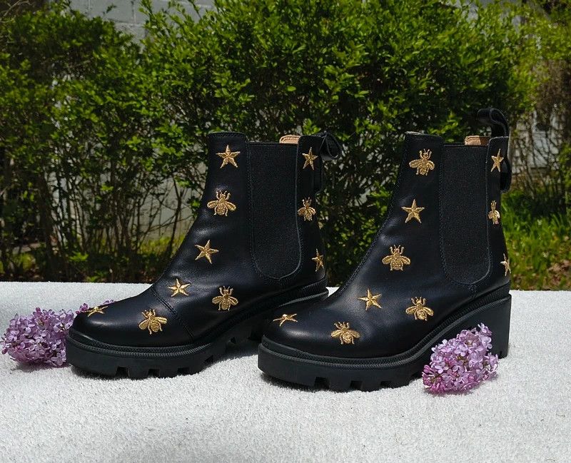 Gucci Gucci Bee Star Boots Size US 7.5 / IT 37.5 - 1 Thumbnail