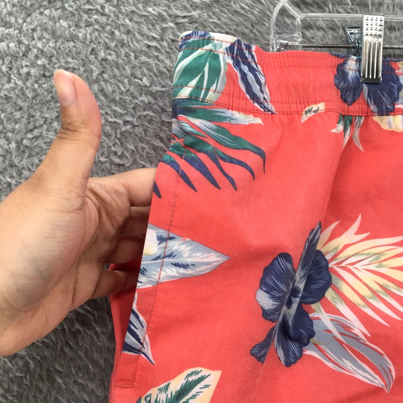Vintage Goodfellow & Co Tropical Board Shorts Mens XXL Pink Hawaiian Elastic Waist Size US 39 - 3 Thumbnail