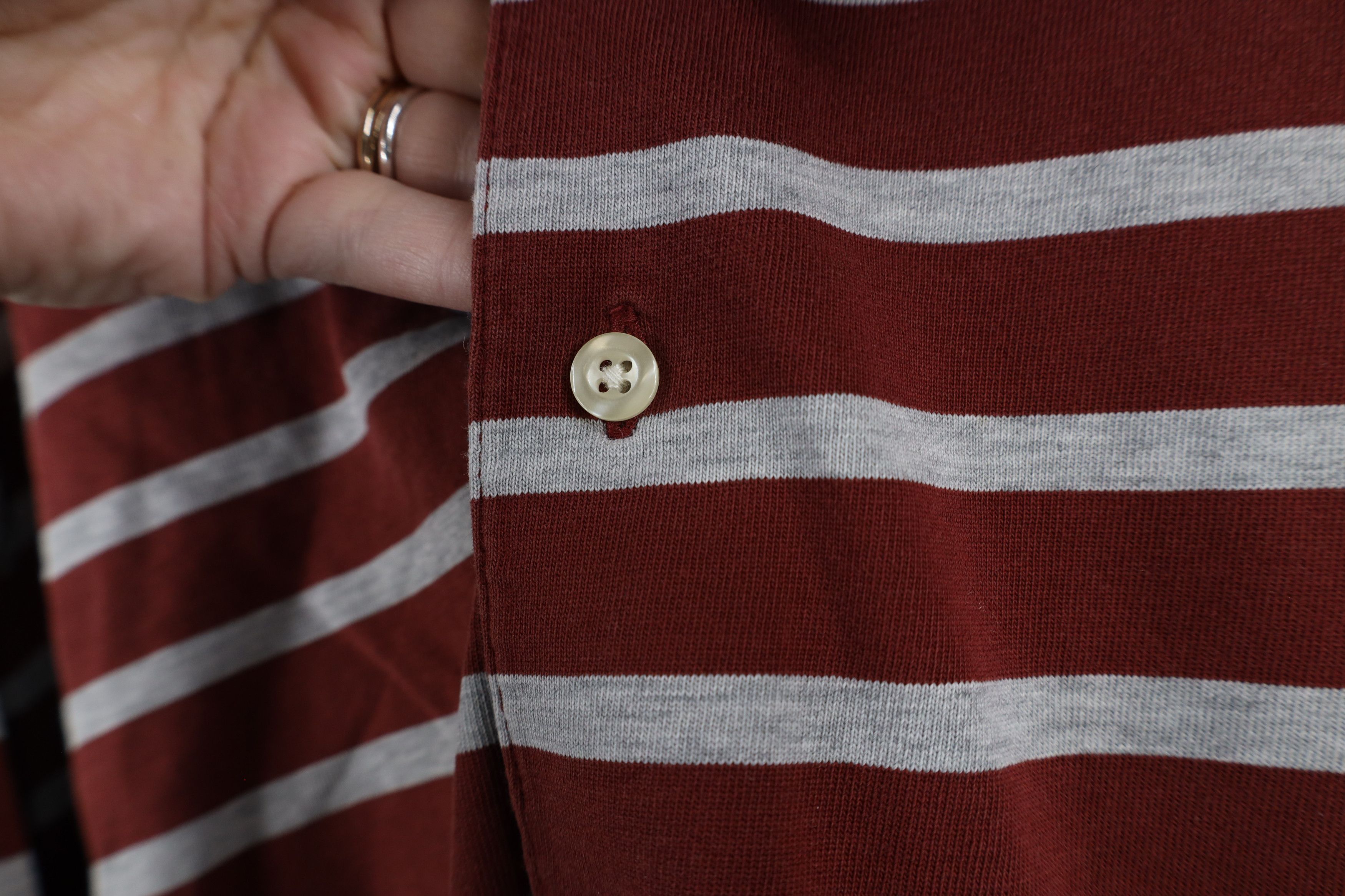 Tommy Hilfiger × Vintage Vintage 90s Tommy Hilfiger Striped Long Sleeve Rugby Polo Size US L / EU 52-54 / 3 - 7 Thumbnail
