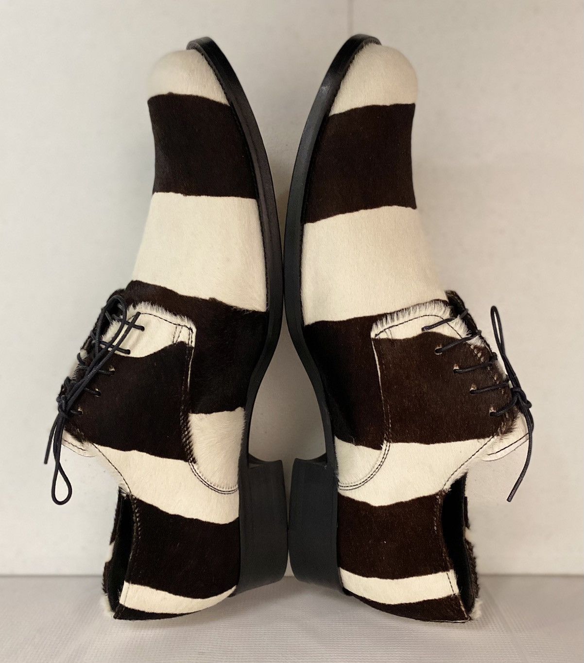 Dsquared2 Dsquared2 🇮🇹 Brown/White Pony Hair Zebra Striped Derby 10 NEW Size US 10 / EU 43 - 8 Thumbnail