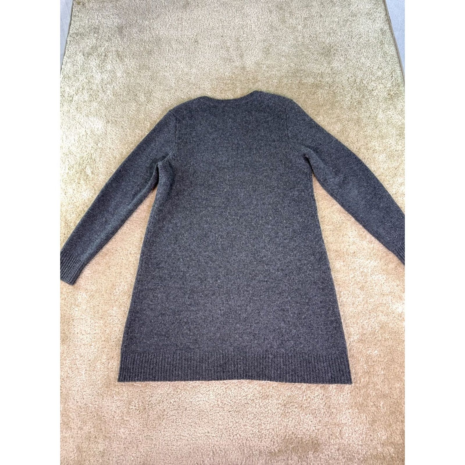 Madewell Madewell Womens Merino Wool Pullover Sweater Dress Grey Lace Up Neck L Size L / US 10 / IT 46 - 5 Thumbnail