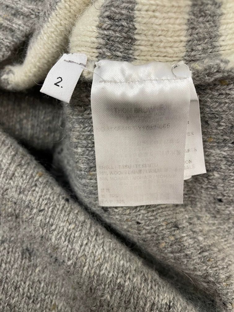 Thom Browne Thom browne Gray four-striped round-neck wool horsehair swe Size US M / EU 48-50 / 2 - 6 Thumbnail