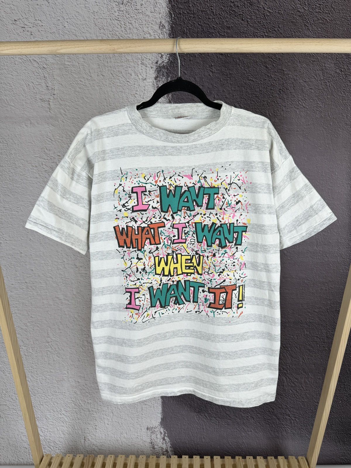 Vintage Rich Tees “I want what I want” vintage 90s made USA band tee Size US L / EU 52-54 / 3 - 1 Thumbnail