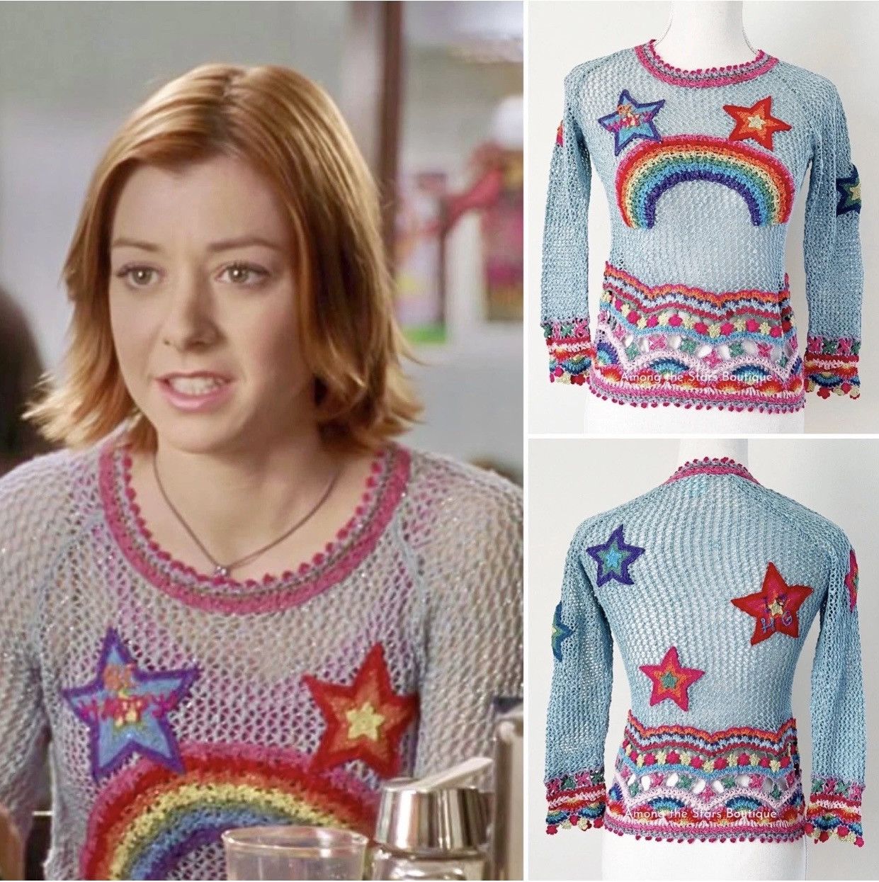 Hysteric Glamour Extremely Rare Hysteric Glamour Crochet Rainbow Knit Sweater Size S / US 4 / IT 40 - 4 Thumbnail
