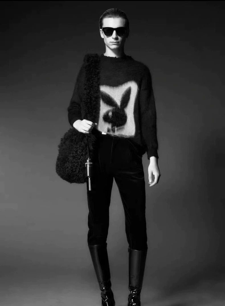 Saint Laurent Paris saint laurent playboy graphic black sweater-2507 Size US S / EU 44-46 / 1 - 5 Thumbnail