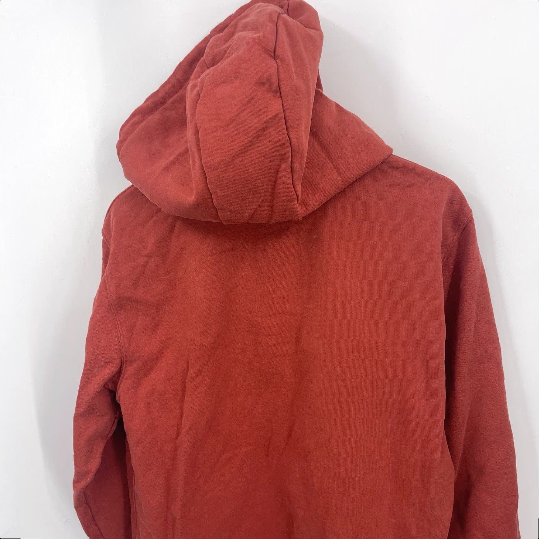 Frame FRAME Hoodie Mens Large Orange Classic Fit Zip Pocket Pullover Knit. Size US L / EU 52-54 / 3 - 3 Thumbnail