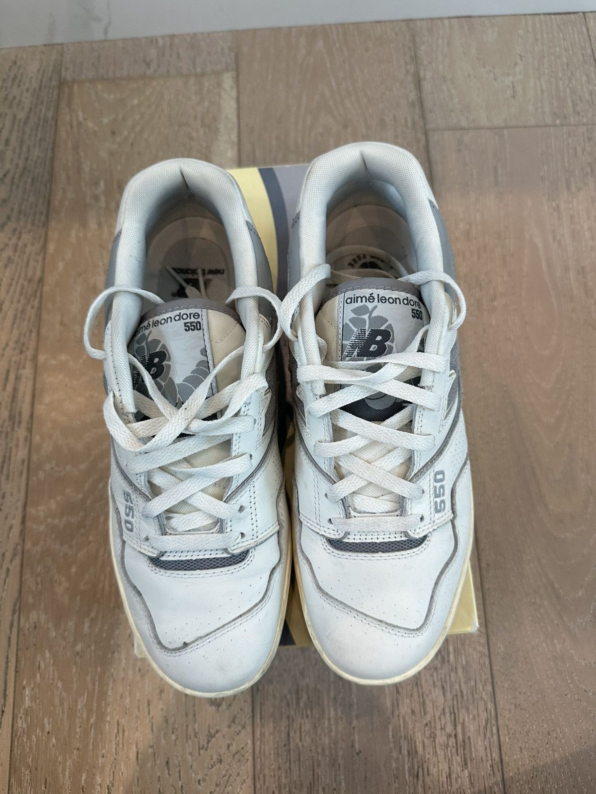 Aime Leon Dore × New Balance New Balance 550 Aime Leon Dore White Grey Size US 10 / EU 43 - 2 Thumbnail