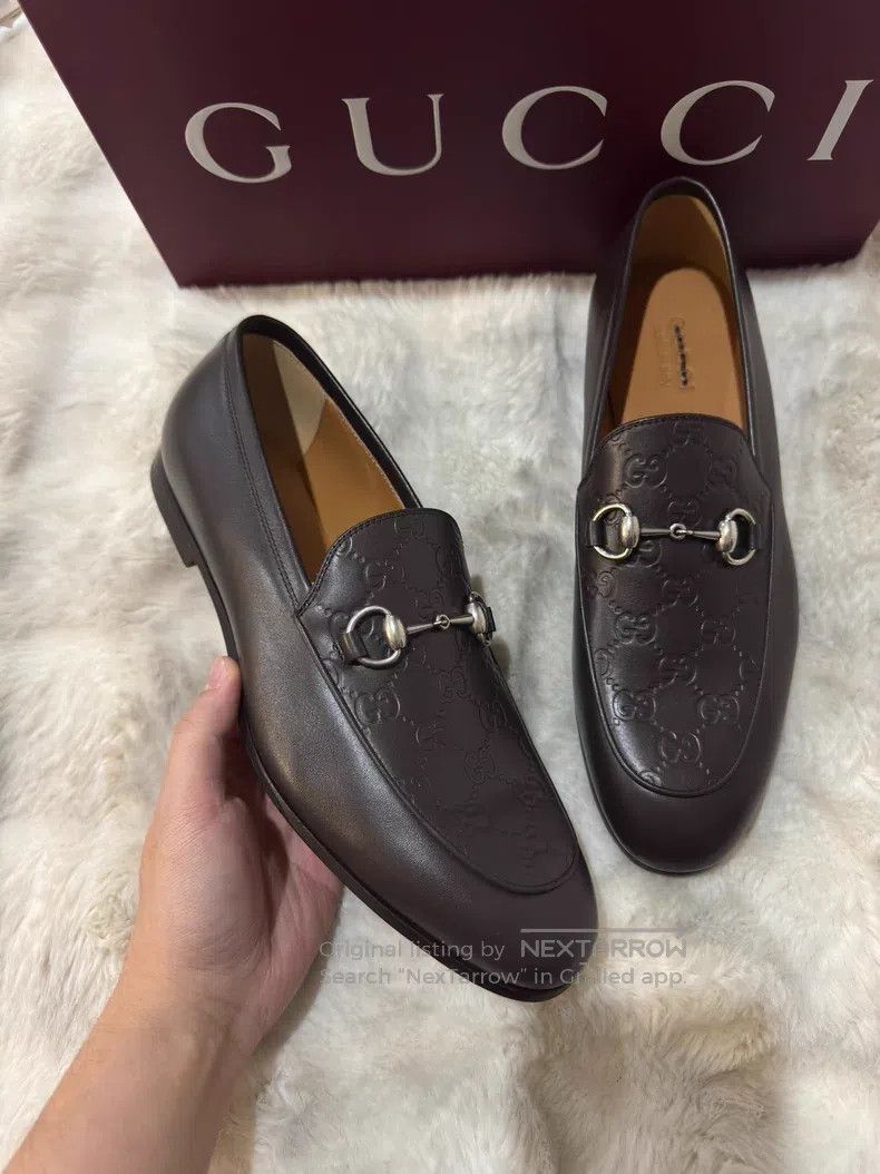 Gucci Guicci Full Print Horseshoe Buckle Loafers Leather Shoes Size US 10 / EU 43 - 3 Thumbnail