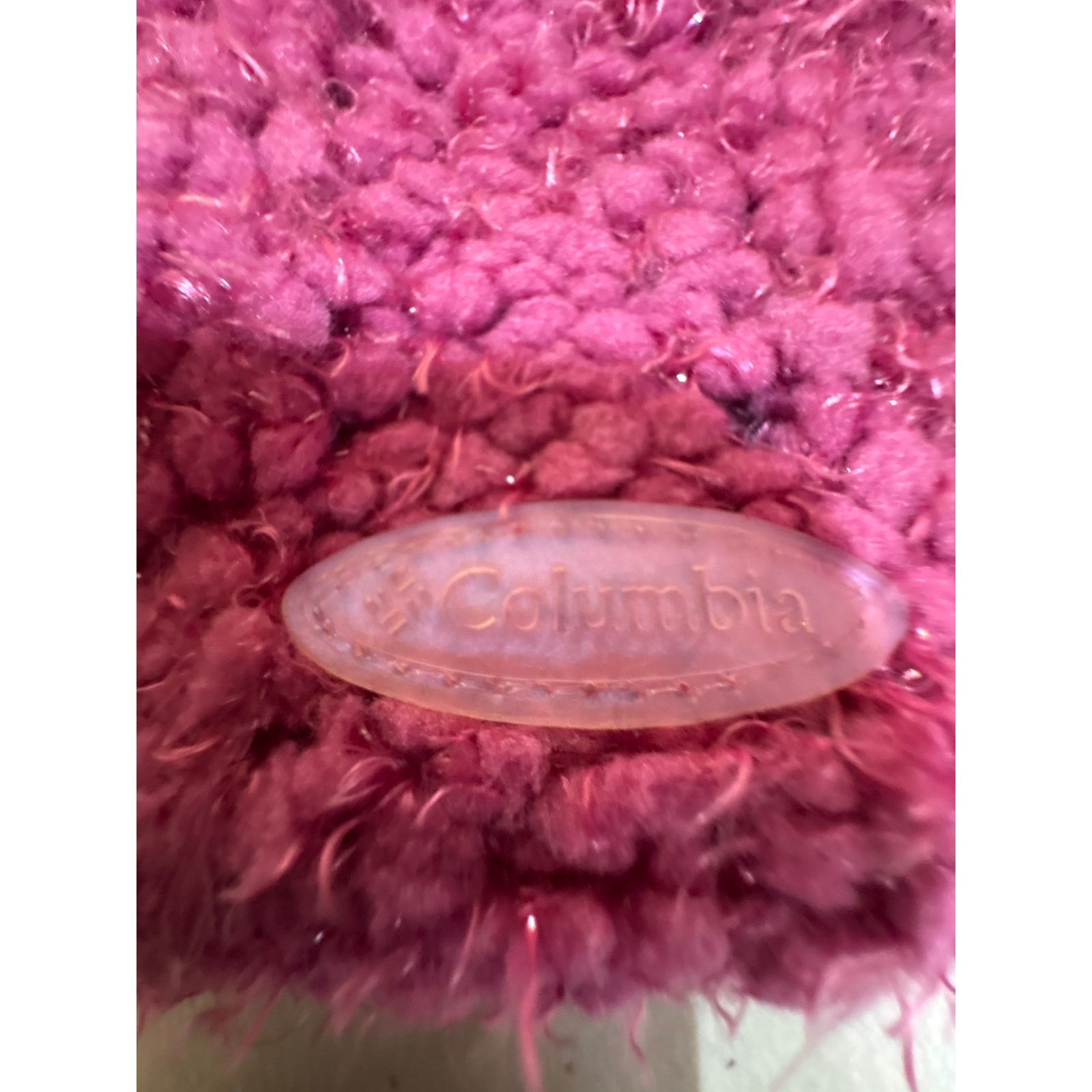 Columbia Columbia Fleece Beanie Hat Pink Sherpa Fuzzy Winter Cap Size ONE SIZE - 3 Thumbnail