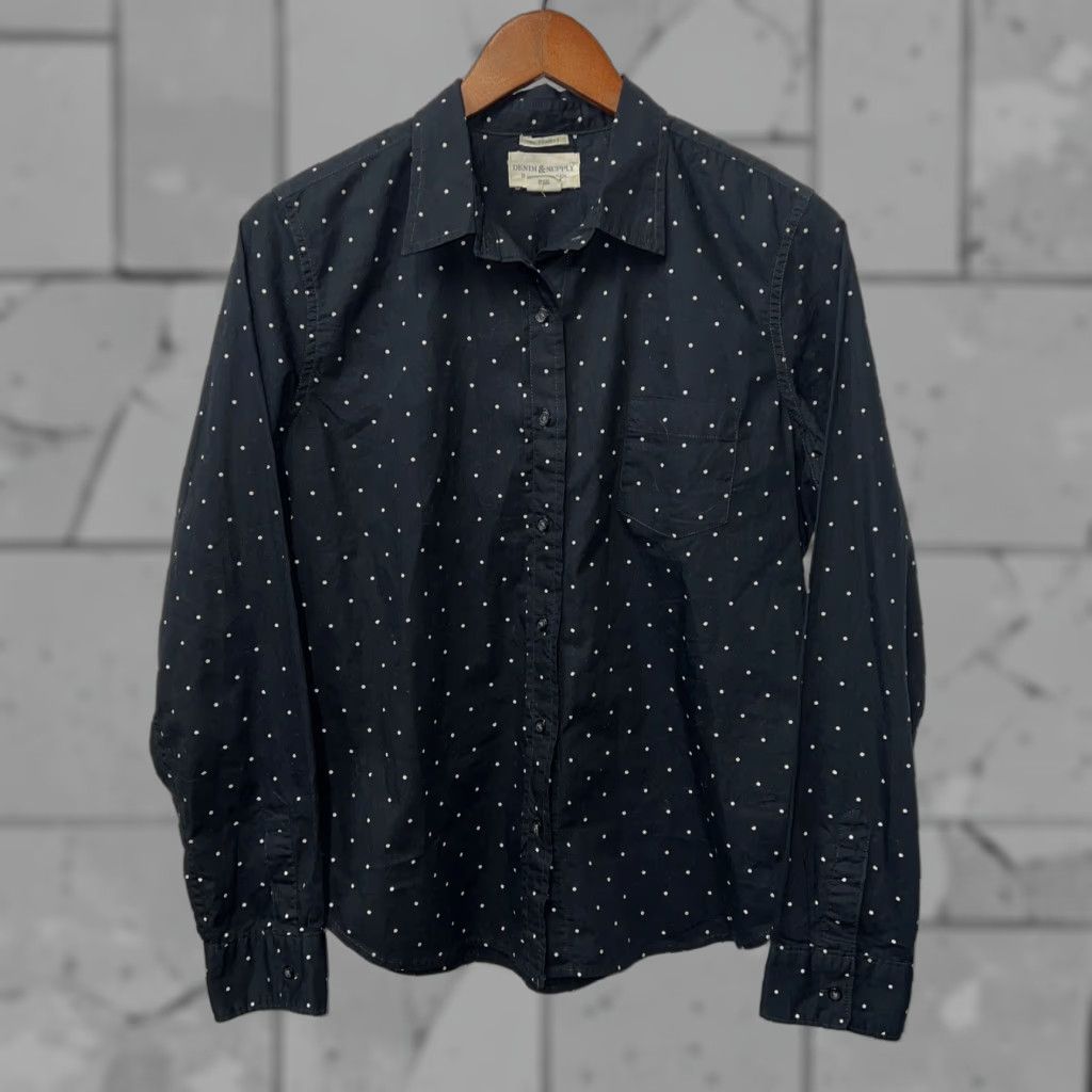 Ralph Lauren DENIM & SUPPLY Black Button-Up Shirt Womens Size L Size L / US 10 / IT 46 - 1 Thumbnail
