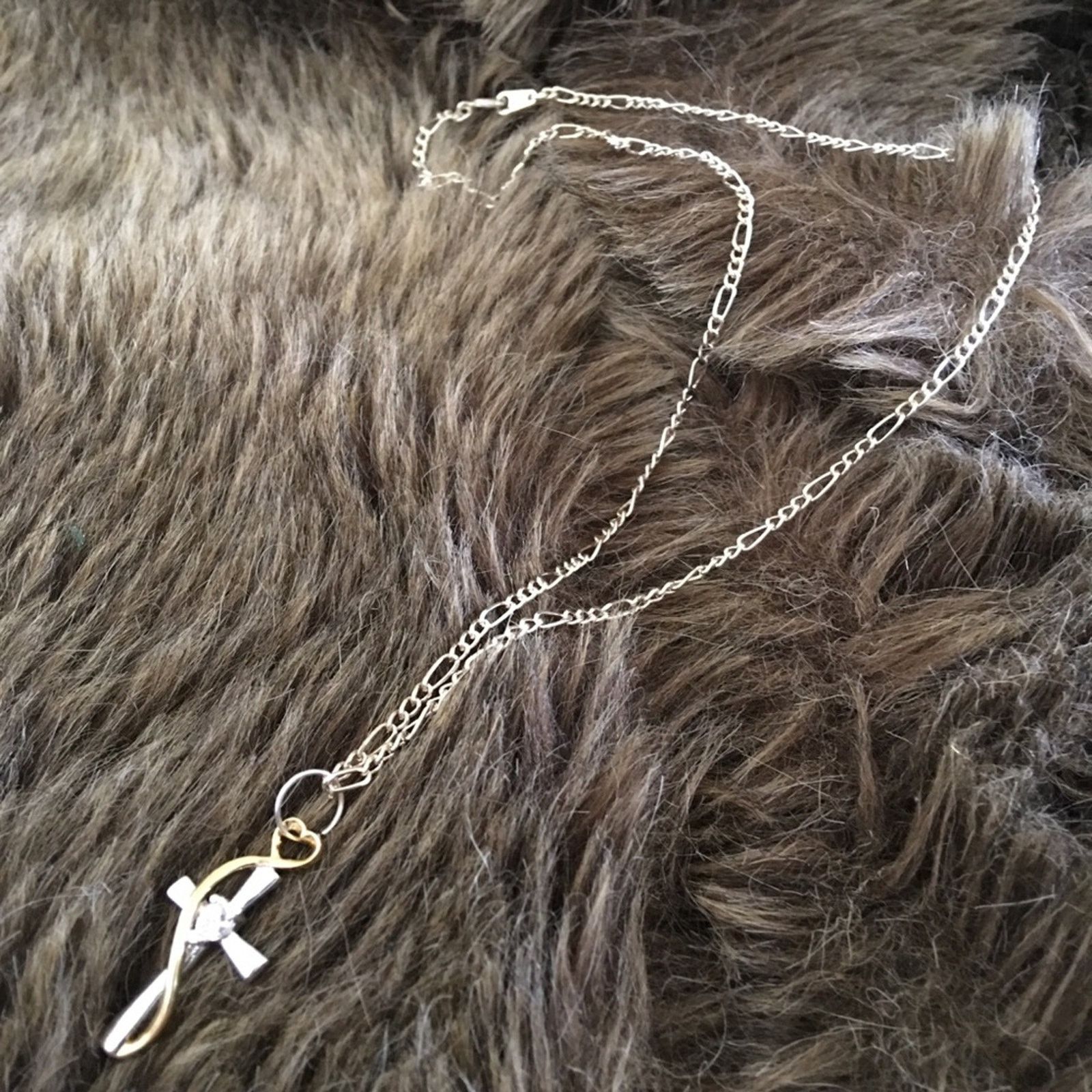 Jewelry LA Gem Faith Hope Love cross pendant on chain Size ONE SIZE - 8 Thumbnail