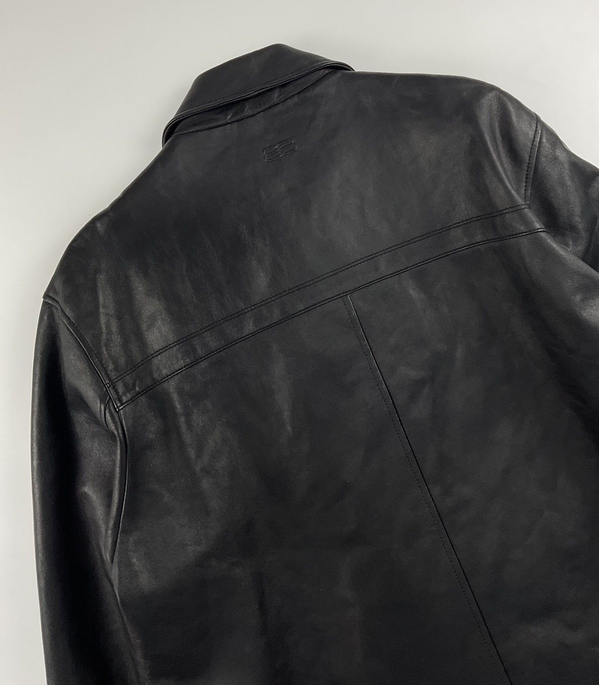 Balenciaga Vintage Balenciaga Leather Jacket Size US XL / EU 56 / 4 - 8 Thumbnail