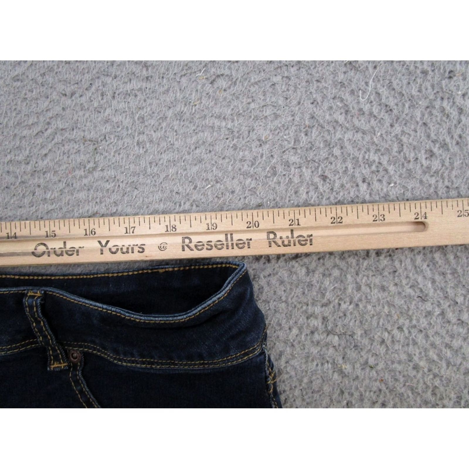 Vintage Maurices Womens Denim Skinny Jeans Jeggings Plus Size 22 Short Stretch 5-Pocket Design Blue Size 40" / US 18 - 5 Thumbnail