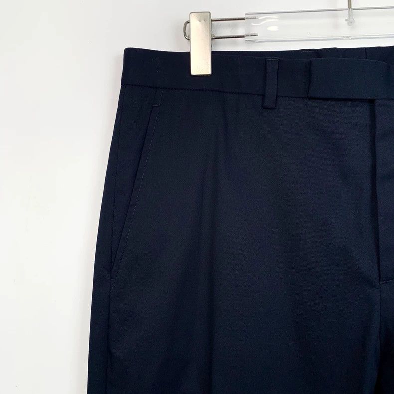 Dior Dior Dark blue mid-waist cotton straight trousers 2501-Next Size US 36 / EU 52 - 3 Thumbnail