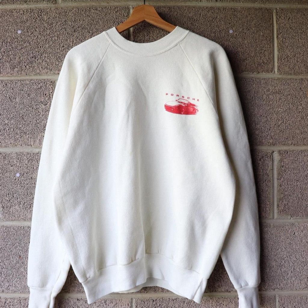 Vintage 90s Porsche 930 red & cream crewneck sweatshirt Size XL #rac Size US XL / EU 56 / 4 - 3 Thumbnail