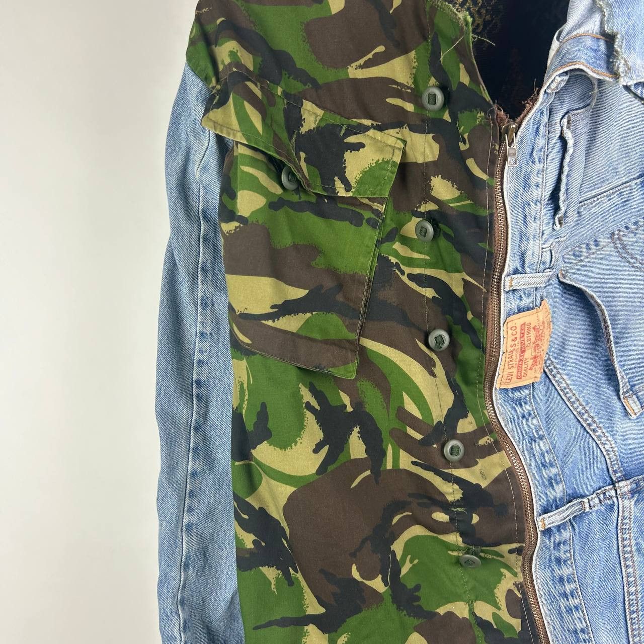 Levi's Custom patched Levis Blue Demin Jacket Size US M / EU 48-50 / 2 - 3 Thumbnail