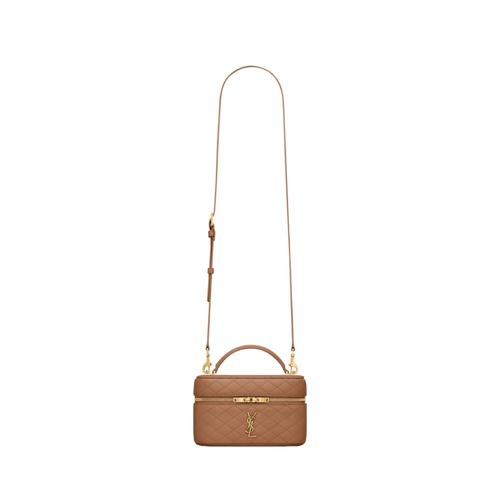 Saint Laurent Gaby Fox Leather Vanity Bag New And Authentic